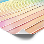 "Torranbay" Breed Roze en Blauw Landschap Zeegezic Perfect Poster (Hoek)