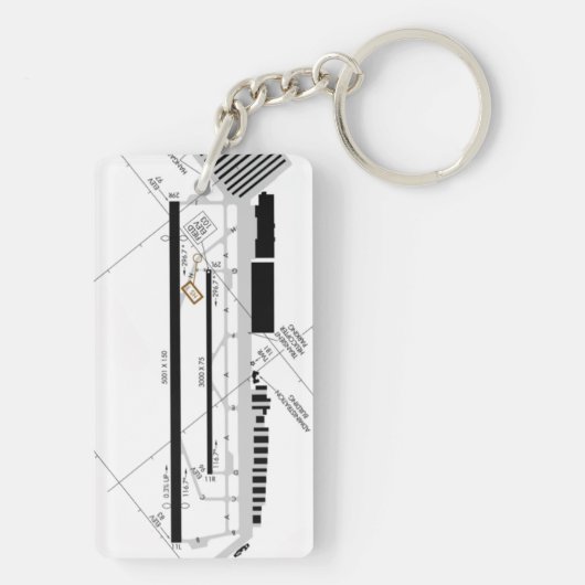 Torrance Airport Chart/Sleutelhanger taxidiagram Sleutelhanger (achterkant)