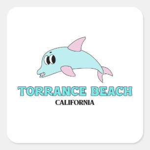 Torrance Beach - Californië Vierkante Sticker