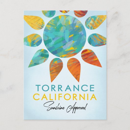Torrance California Sunshine Travel Briefkaart (Voorkant)