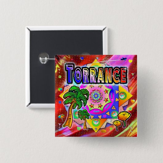 Torrance Tropical Friends Button (Voorkant /achterkant)