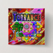Torrance Tropical Friends Button (Voorkant)
