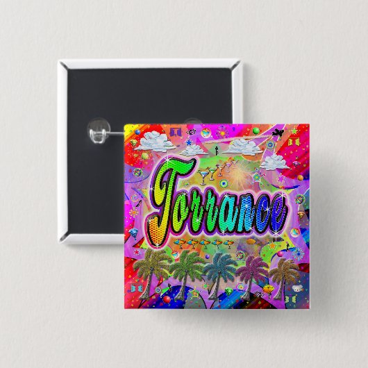 Torrance Vista Express-Button Vierkante Button 5,1 Cm (Voorkant /achterkant)