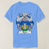 Torre Coat of Arms Family Crest T-shirt (Design voorkant)