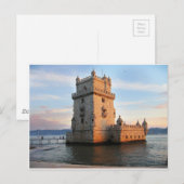 Torre de Belém - Belem Tower portugal Briefkaart (Voorkant / Achterkant)
