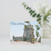 Torre de Belém Tower van Belém Lissabon Portugal Briefkaart (Staand voorkant)