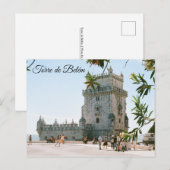 Torre de Belém Tower van Belém Lissabon Portugal Briefkaart (Voorkant / Achterkant)