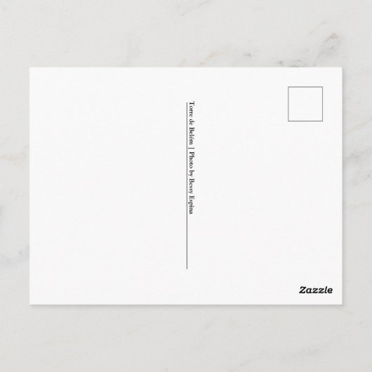 Torre de Belém Tower van Belém Lissabon Portugal Briefkaart (Achterkant)