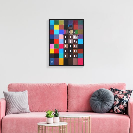 Torre de Hércules Abstract Painting by Alfred Fox Canvas Afdruk (Insitu (Woonkamer))