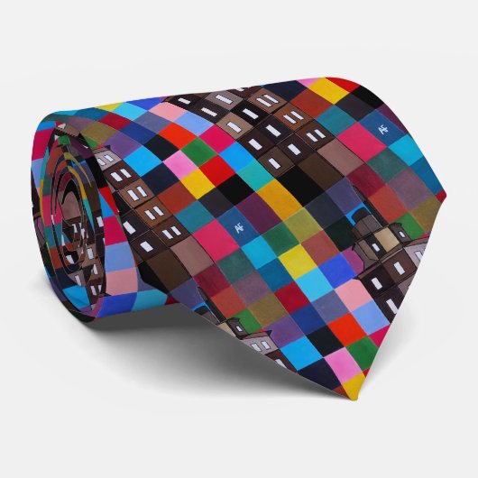 Torre de Hércules Abstract Painting by Alfred Fox Stropdas (Opgerold)