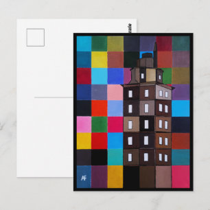 Torre de Hércules Abstract Schilderij door Alfred  Briefkaart