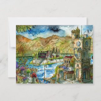 Torre del Lago Acuarela  Briefkaart