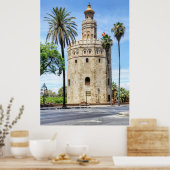 Torre del Oro in het Poster van Sevilla (Keuken)