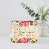 Torre Eiffel elegante lamentable de la Quinceanera Kaart (Staand voorkant)