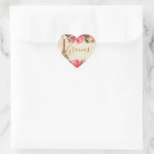 Torre Eiffel elegante lamentable de la vendimia Hart Sticker (Tas)