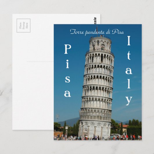 Torre pendente di Pisa Briefkaart (Voorkant / Achterkant)