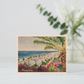 Torremolinos Costa del Sol Spanje waterverf zee Briefkaart (Staand voorkant)