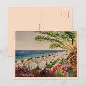 Torremolinos Costa del Sol Spanje waterverf zee Briefkaart (Voorkant / Achterkant)