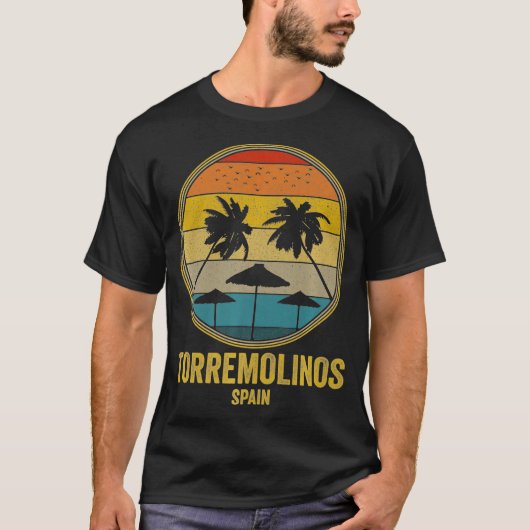Torremolinos Spain Retro  Sunset 80s Beach T-shirt (Voorkant)