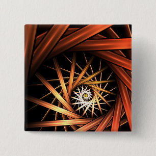 Torrent Fractal Vierkante Button 5,1 Cm