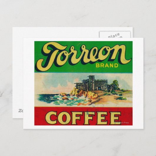 Torreon Coffee Label Briefkaart (Voorkant / Achterkant)