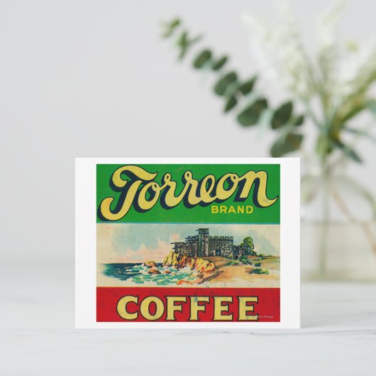 Torreon Coffee Label Briefkaart (Staand voorkant)