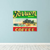 Torreon Coffee Label Canvas Afdruk (Insitu (Houten vloer))