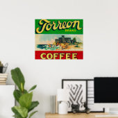 Torreon Coffee Label Poster (Thuiskantoor)