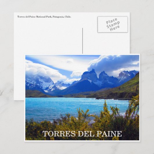 torres del paine chile briefkaart (Voorkant / Achterkant)