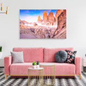 Torres del paine Chile Canvas Afdruk (Insitu (Woonkamer))