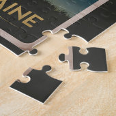 Torres del Paine Chile Illustration Travel Art Legpuzzel (Zijkant)