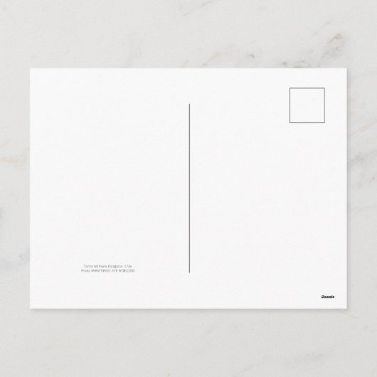 Torres del Paine, Chileens Briefkaart (Achterkant)