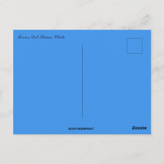 Torres Del Paine Chili Briefkaart (Achterkant)