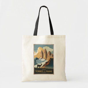 Torres del Paine Chili Illustratie Reis Kunst Tote Bag
