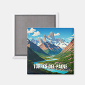 Torres Del Paine Chili Magneet (Voorkant / Achterkant)