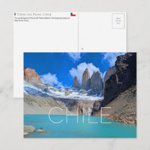 Torres Del Paine, Chili Reisansichtkaart Briefkaart