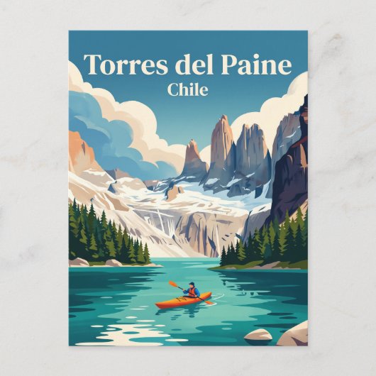 Torres del Paine Chilië Briefkaart (Voorkant)