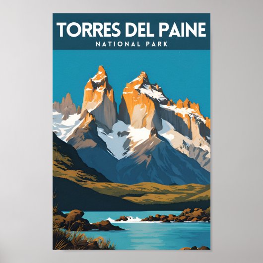 Torres del Paine National Park Reiziger Poster (Voorkant)