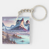 Torres del Paine Park, Chili & prijsopgave Sleutelhanger (Achterkant)