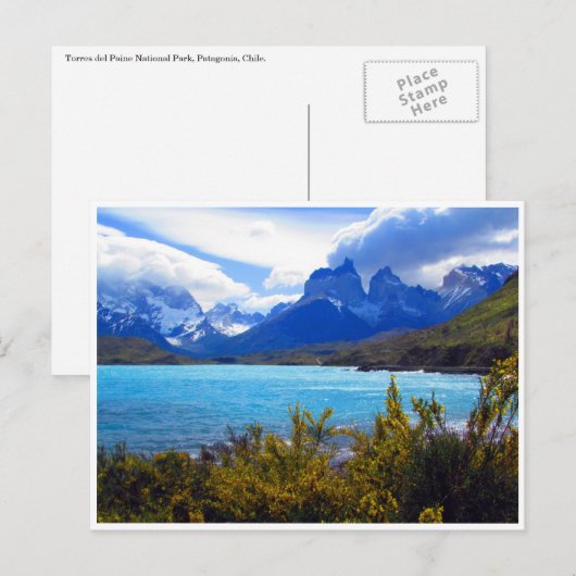 torres del paine uitzicht briefkaart (Voorkant / Achterkant)