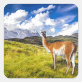 Torres del Paine Vierkante Sticker (Voorkant)