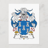 Torres Family Crest Briefkaart (Voorkant)