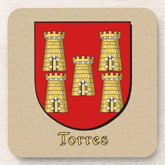 Torres Family Shield Bier Onderzetter (Voorkant)
