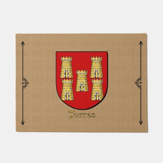 Torres Historisch Schild op Cobblestone Deurmat (Voorkant)