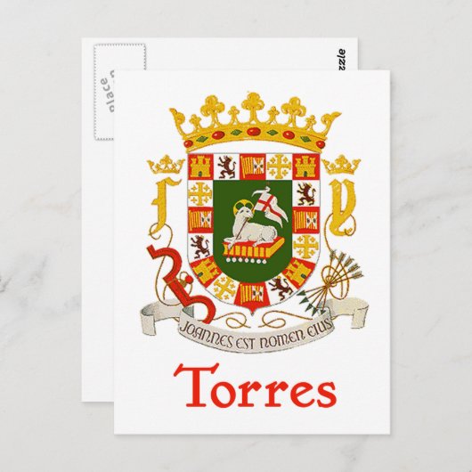 Torres Shield of Puerto Rico Briefkaart (Voorkant / Achterkant)