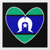 Torres Strait Islanders hart Raamsticker (Vel)