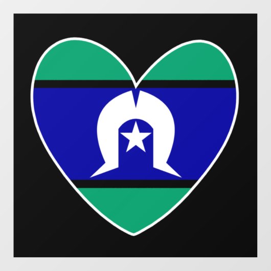 Torres Strait Islanders hart Raamsticker (Vel)
