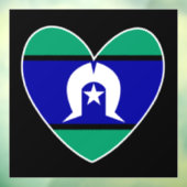 Torres Strait Islanders hart Raamsticker (Vel 3)