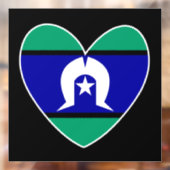 Torres Strait Islanders hart Raamsticker (Vel 2)
