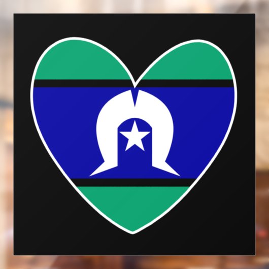 Torres Strait Islanders hart Raamsticker (Vel 2)
